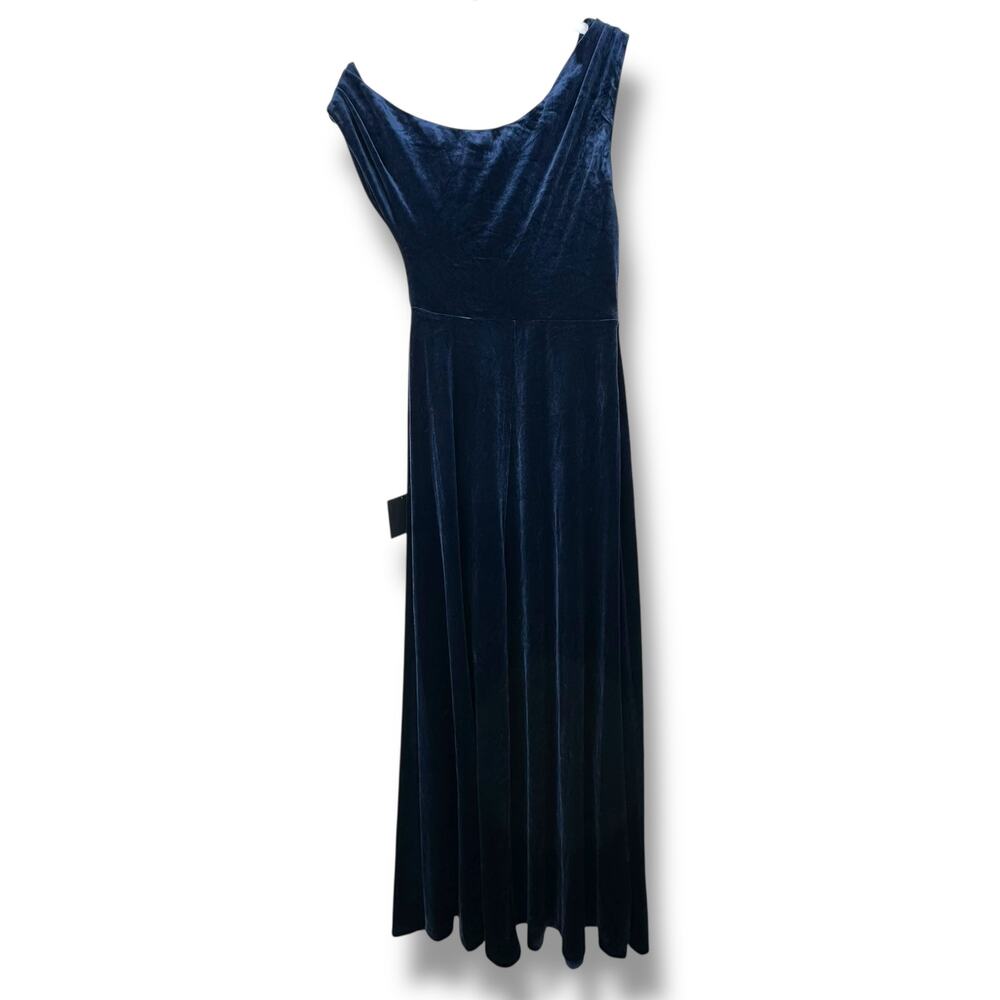 NEW Lulus Coveted Confidence Off-The-Shoulder Velvet Asymmetrical Maxi Dress - Picture 7 of 10